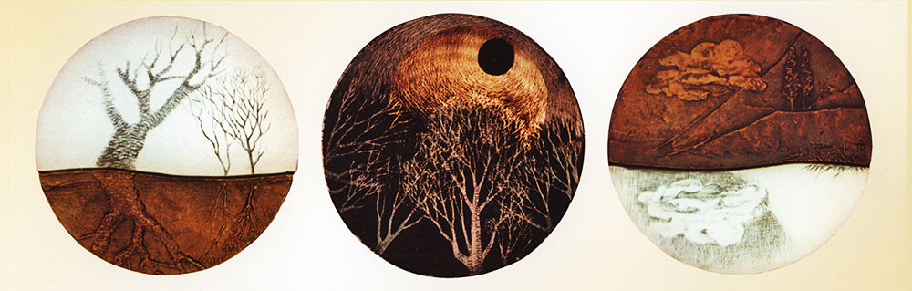 Композиція «Асоціація, Ілюзія, Пам'ять». 2001. Бронза, дзеркало, авторська техніка